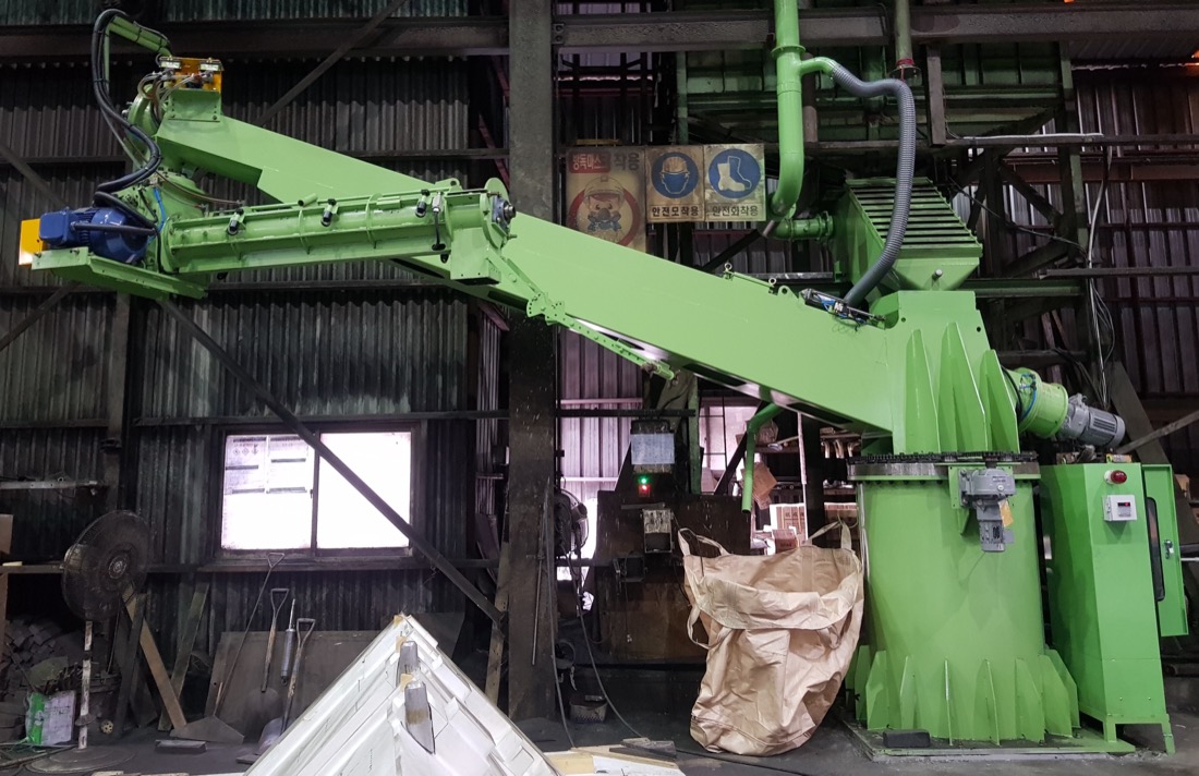 Furan mixer for outer molds